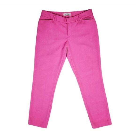 GAP Bubblegum Barbie Pink Twill Slim Cropped Pant Women Size 2 Fun Spring - Picture 2 of 16